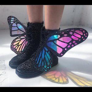 Dolls Kill Metamorphic Glitter Boot